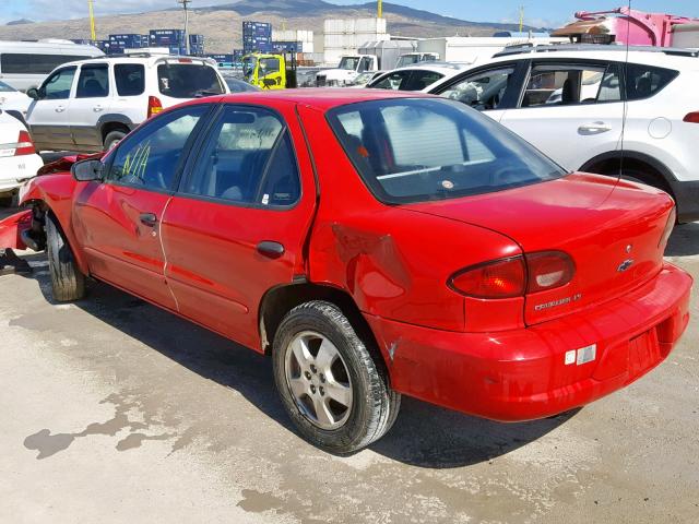 1G1JF524627337081 - 2002 CHEVROLET CAVALIER L RED photo 3