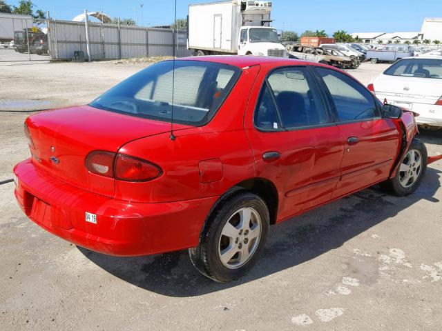 1G1JF524627337081 - 2002 CHEVROLET CAVALIER L RED photo 4