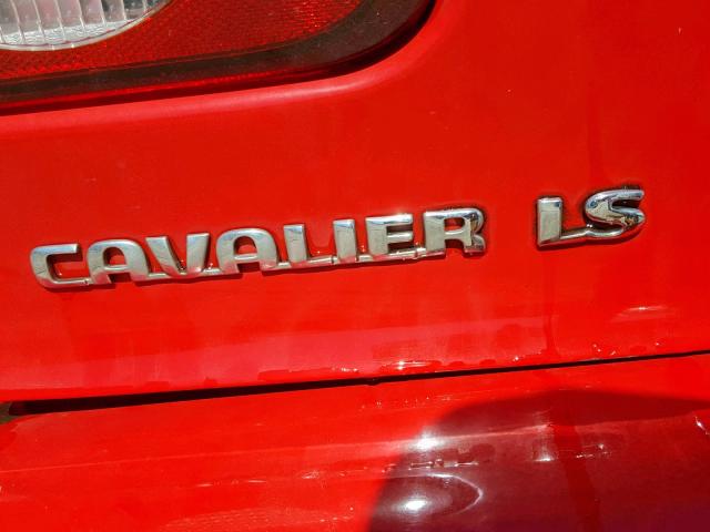 1G1JF524627337081 - 2002 CHEVROLET CAVALIER L RED photo 9