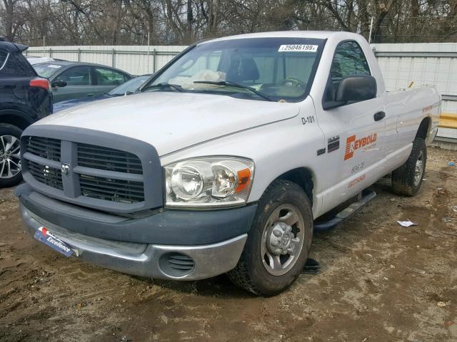 3D7KR26D27G817390 - 2007 DODGE RAM 2500 S WHITE photo 2