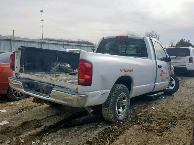 3D7KR26D27G817390 - 2007 DODGE RAM 2500 S WHITE photo 4