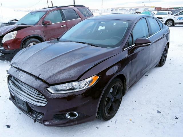 3FA6P0H97DR304642 - 2013 FORD FUSION SE MAROON photo 2