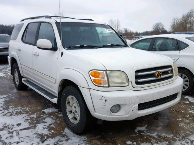 5TDZT38A82S088437 - 2002 TOYOTA SEQUOIA LI WHITE photo 1