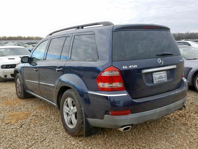 4JGBF71E07A200581 - 2007 MERCEDES-BENZ GL 450 4MA BLUE photo 3