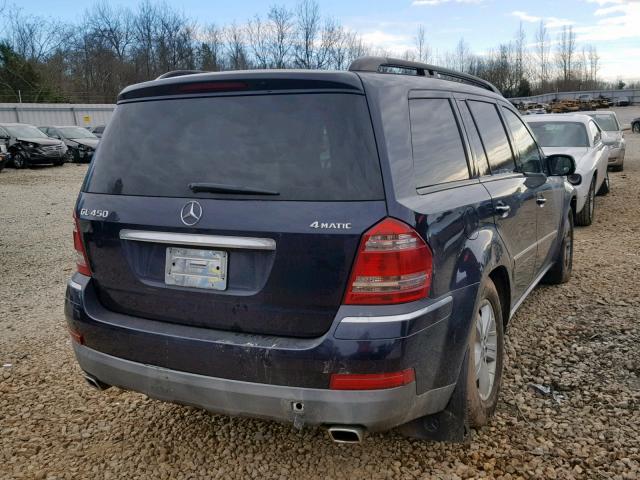 4JGBF71E07A200581 - 2007 MERCEDES-BENZ GL 450 4MA BLUE photo 4