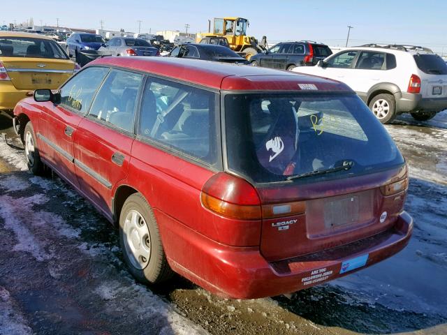 4S3BK4357W7317811 - 1998 SUBARU LEGACY L RED photo 3