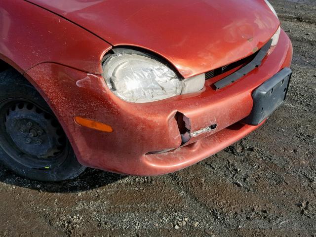 1B3ES46C9YD503766 - 2000 DODGE NEON BASE ORANGE photo 9