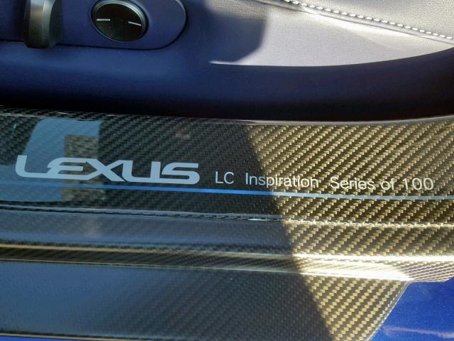 JTHHP5AYXJA004745 - 2018 LEXUS LC 500 BLUE photo 9