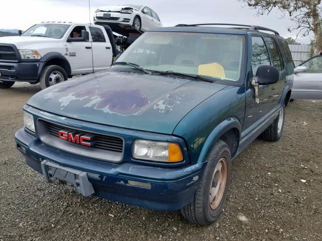 1GKCS13W1V2501220 - 1997 GMC JIMMY GREEN photo 2