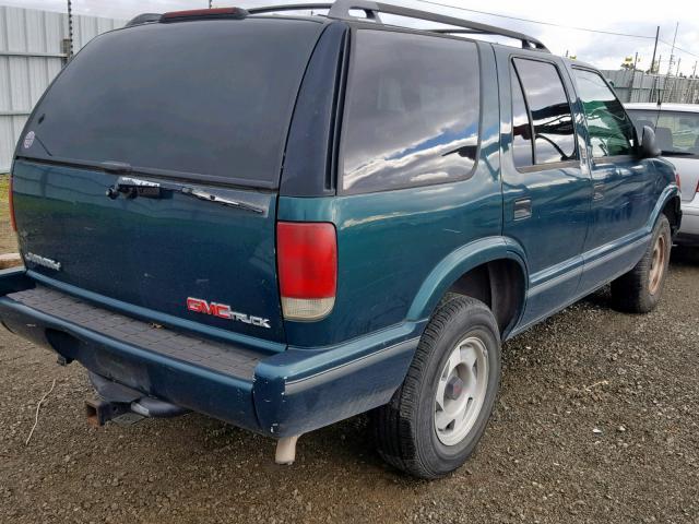 1GKCS13W1V2501220 - 1997 GMC JIMMY GREEN photo 4