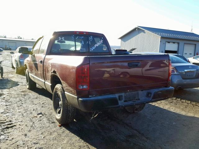 1D7HU18D73S317051 - 2003 DODGE RAM 1500 S BURGUNDY photo 3