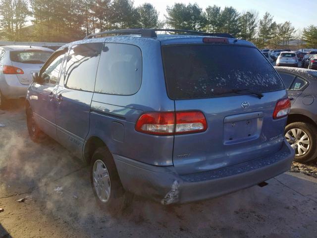 4T3ZF19C62U501658 - 2002 TOYOTA SIENNA CE BLUE photo 3