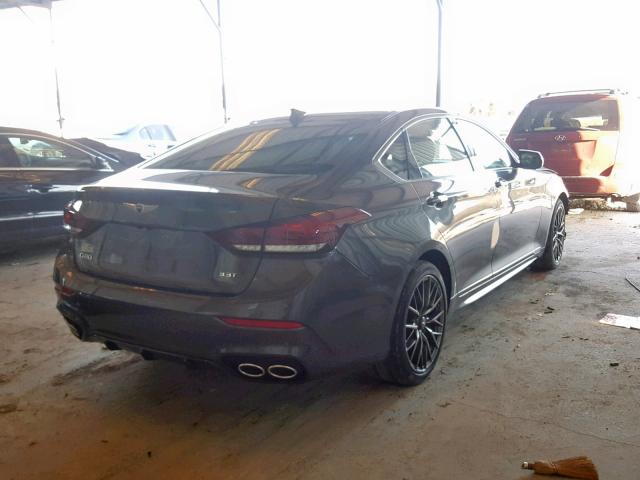 KMHGN4JB2JU261689 - 2018 GENESIS G80 SPORT GRAY photo 4