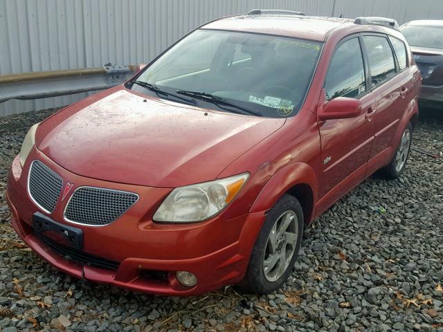 5Y2SM63835Z411378 - 2005 PONTIAC VIBE RED photo 2