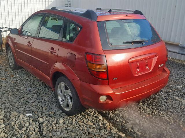 5Y2SM63835Z411378 - 2005 PONTIAC VIBE RED photo 3