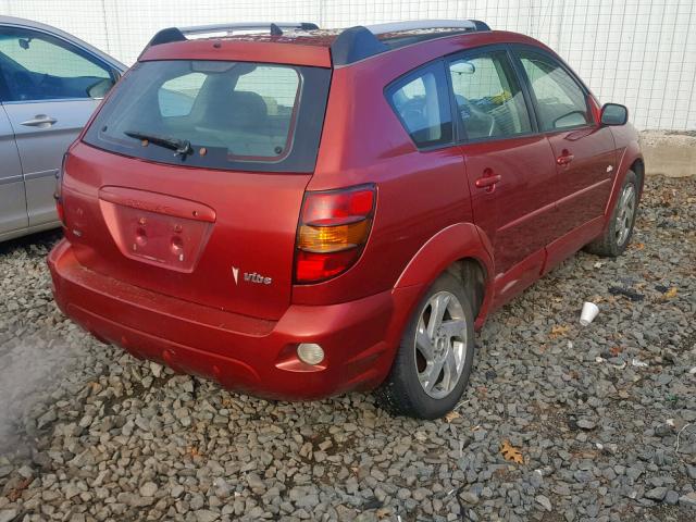 5Y2SM63835Z411378 - 2005 PONTIAC VIBE RED photo 4