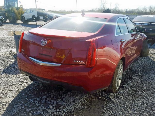 1G6AA5RX5E0128873 - 2014 CADILLAC ATS RED photo 4