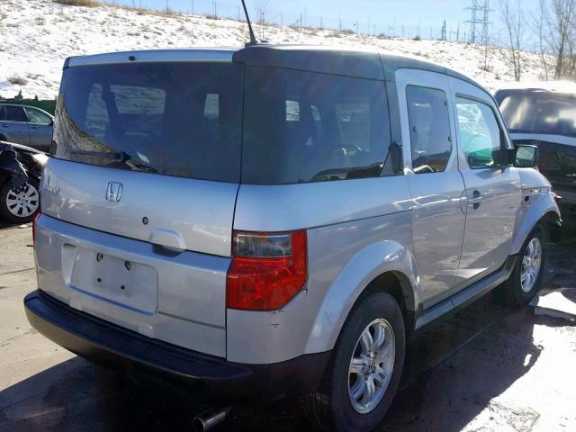 5J6YH28786L019261 - 2006 HONDA ELEMENT EX SILVER photo 4