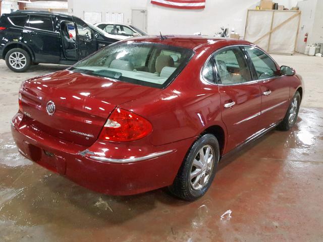 2G4WC582081145426 - 2008 BUICK LACROSSE C MAROON photo 4