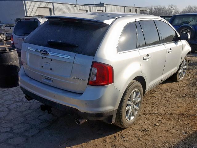 2FMDK3KC7BBA22871 - 2011 FORD EDGE LIMIT SILVER photo 4