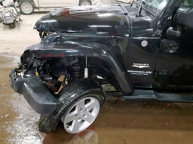 1J4GA59127L161960 - 2007 JEEP WRANGLER S BLACK photo 9