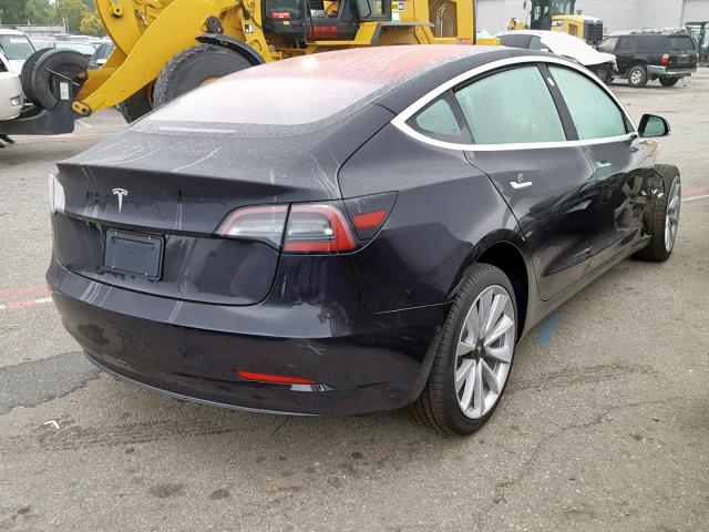 5YJ3E1EA7JF094970 - 2018 TESLA MODEL 3 BLACK photo 4