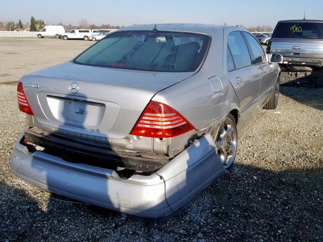 WDBNG76J73A359109 - 2003 MERCEDES-BENZ S 600 SILVER photo 4