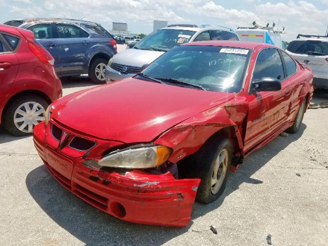 1G2NF12EXYM873525 - 2000 PONTIAC GRAND AM S RED photo 2