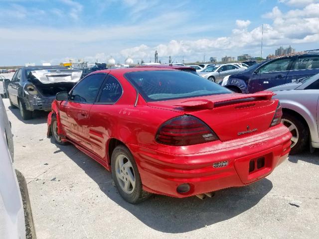 1G2NF12EXYM873525 - 2000 PONTIAC GRAND AM S RED photo 3