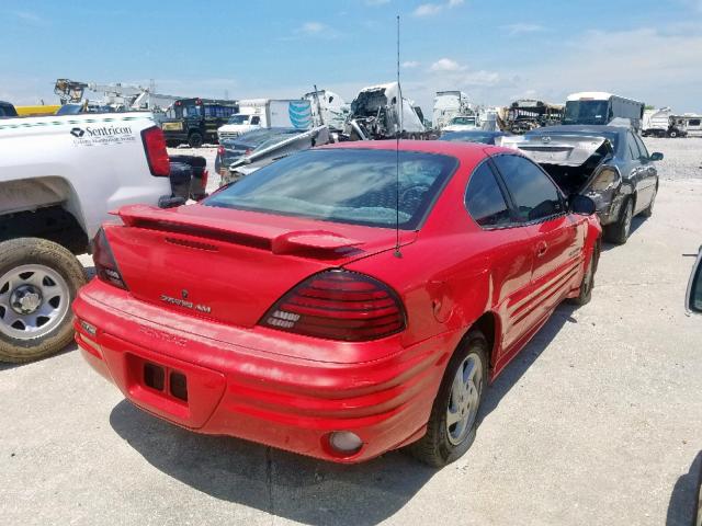 1G2NF12EXYM873525 - 2000 PONTIAC GRAND AM S RED photo 4