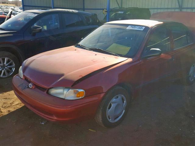 1Y1SK52821Z407040 - 2001 CHEVROLET GEO PRIZM RED photo 2