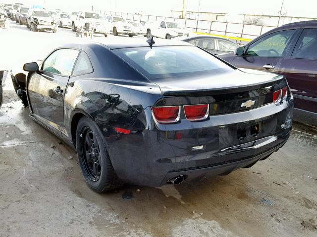 2G1FE1E35C9183631 - 2012 CHEVROLET CAMARO LS BLACK photo 3