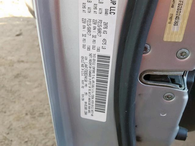 1J4NF1FB2BD240160 - 2011 JEEP COMPASS SP 银色 照片 10