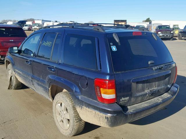 1J4GW58N34C243309 - 2004 JEEP GRAND CHER BLUE photo 3