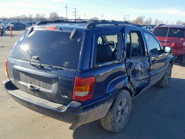 1J4GW58N34C243309 - 2004 JEEP GRAND CHER BLUE photo 4