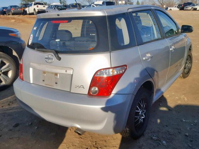 JTKKT624260160871 - 2006 TOYOTA SCION XA SILVER photo 4