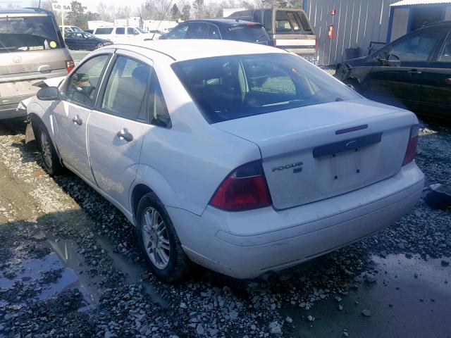 1FAFP34N07W322664 - 2007 FORD FOCUS ZX4 WHITE photo 3