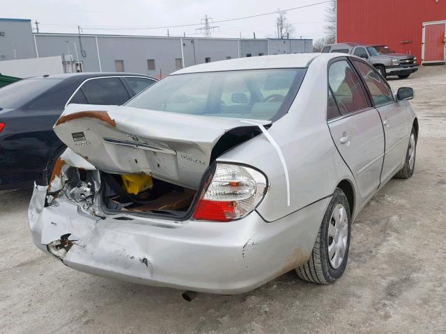 4T1BE32K14U804036 - 2004 TOYOTA CAMRY LE SILVER photo 4