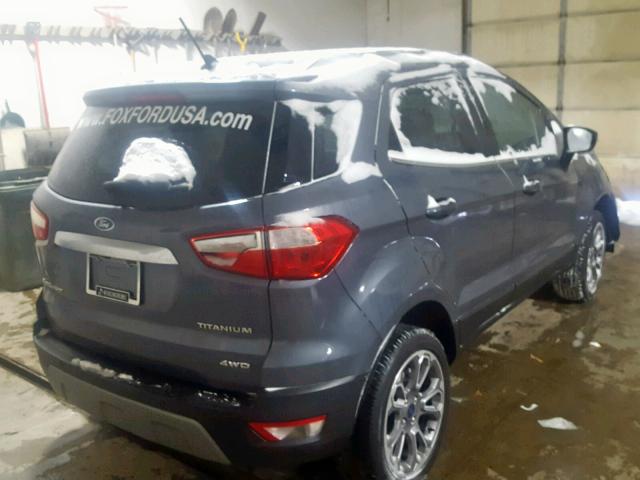 MAJ6P1WL6JC182919 - 2018 FORD ECOSPORT T GRAY photo 4