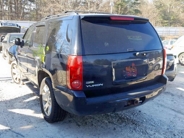 1GKFK13067R325137 - 2007 GMC YUKON BLACK photo 3