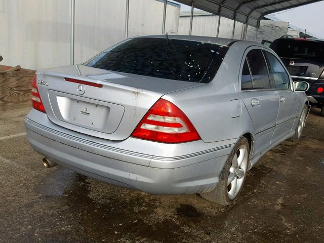 WDBRF52H46A857932 - 2006 MERCEDES-BENZ C GENERATI SILVER photo 4