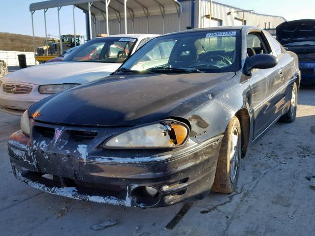 1G2NW12E52C239939 - 2002 PONTIAC GRAND AM G BLACK photo 2