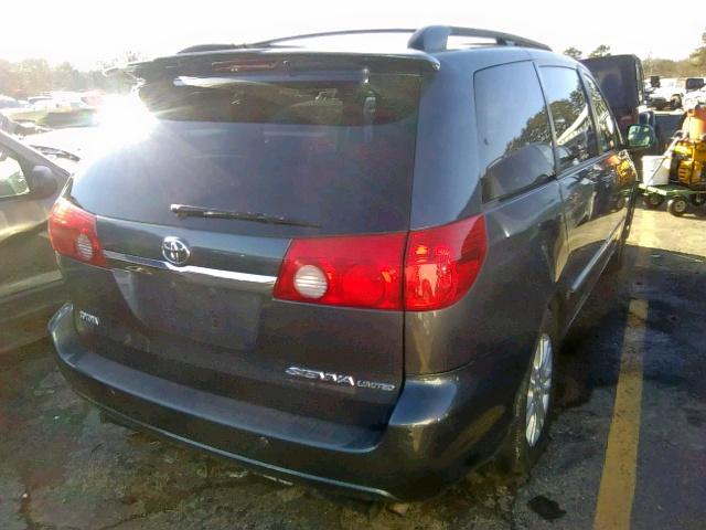 5TDZK22C28S114160 - 2008 TOYOTA SIENNA XLE BLUE photo 4