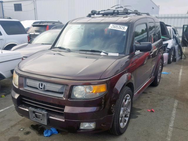 5J6YH18957L014970 - 2007 HONDA ELEMENT SC MAROON photo 2