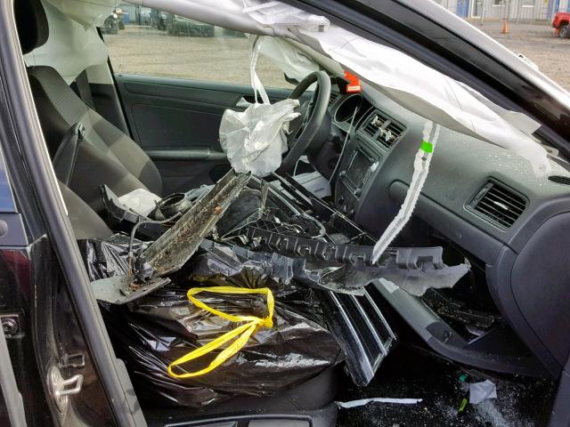 3VW2K7AJ5FM277331 - 2015 VOLKSWAGEN JETTA BASE BLACK photo 5