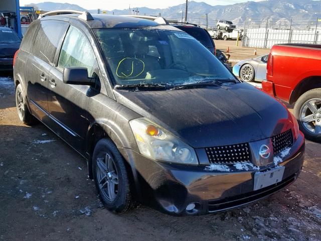 5N1BV28U05N128385 - 2005 NISSAN QUEST S BLACK photo 1