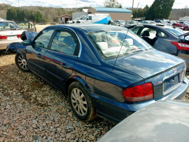 KMHWF25S65A155633 - 2005 HYUNDAI SONATA GL BLUE photo 3