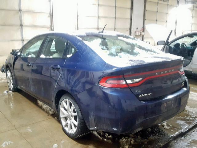 1C3CDFBH1DD684731 - 2013 DODGE DART SXT BLUE photo 3