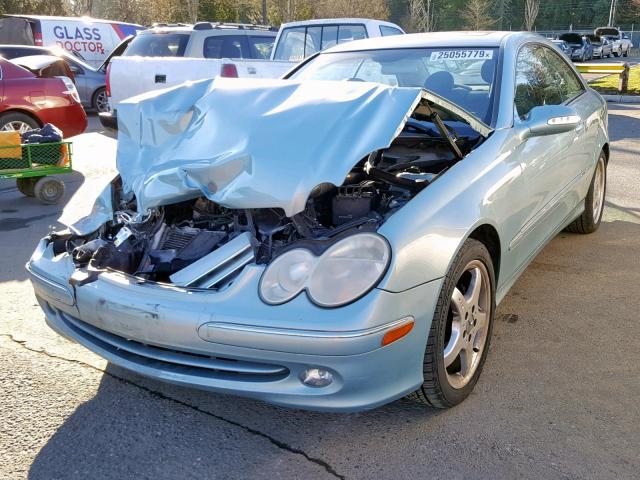 WDBTJ65J64F079819 - 2004 MERCEDES-BENZ CLK 320C BLUE photo 2