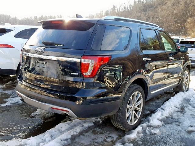 1FM5K8FH3HGD19256 - 2017 FORD EXPLORER L BLACK photo 4